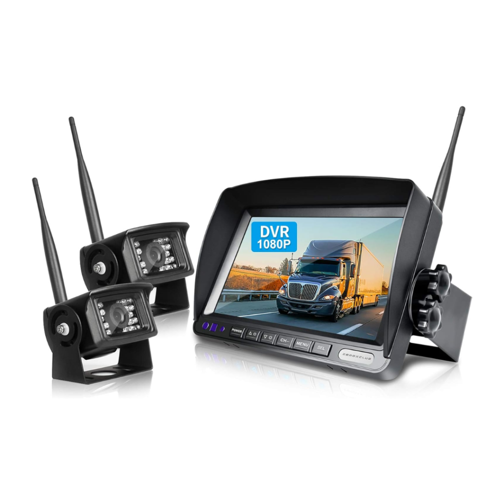 1080P FHD Digital Wireless Backup Camera System Kit for RV/Truck/Trailer/Van/Bus,Night Vision,7inch HD