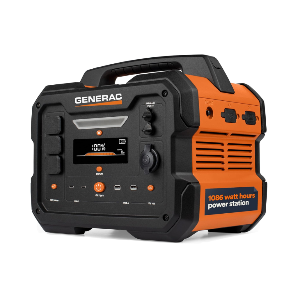 Generac 8025 GB1000 1086Wh Portable Power Station with Lithium-Ion Battery